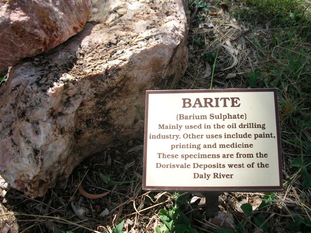 Australian barites samples